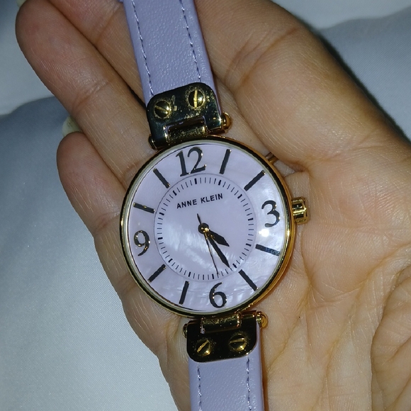 Anne Klein Gold and Lilac Timepiece
